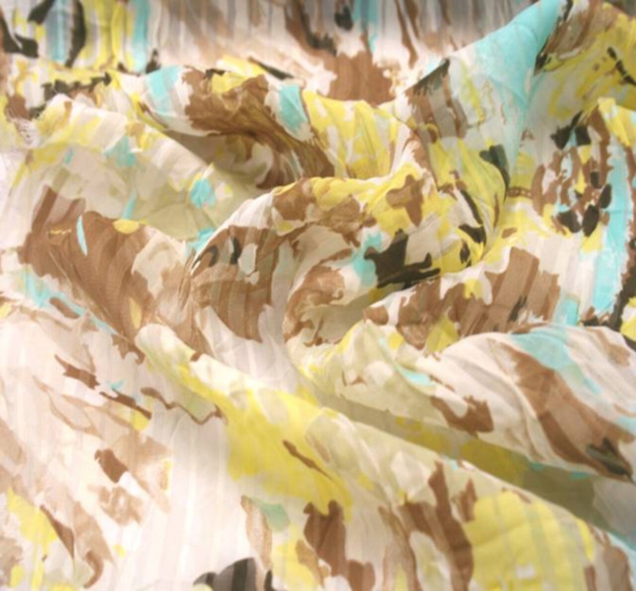 1 Yard Shadow Stripe Chiffon Sheer Lightweight Apparel Fabric Width 53"